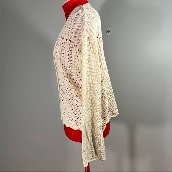 EUC Lace Knit Cream Cardigan - XS - Picture 7 of 9